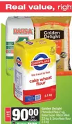 Golden Delight Parboiled Rice 2 kg, Iwisa Super Maize Meal 2.5 kg & Snowflake Flour 2.5 kg - Buy all