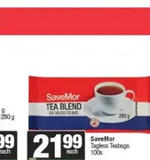 SaveMor Tagless Teabags 100s