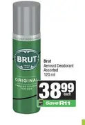 Brut Aerosol Deodorant Assorted 120 ml
