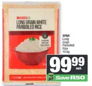 SPAR Long Grain Parboiled Rice 10 kg