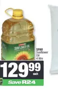 SPAR Sunflower Oil 4 litre
