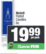 Naledi Fluted Candles 6s