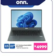 onn. 14" Pentium Gold 6500Y Processor 8GB RAM 256GB SSD Laptop