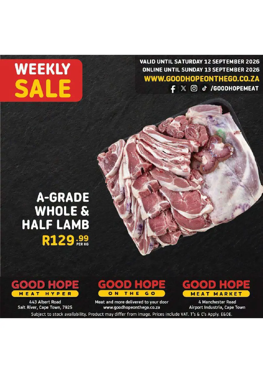 Good Hope Meat Hyper : Weekly Sale (09 September - 12 September 2026)