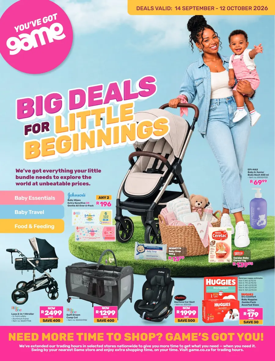 Game : Big Deals For Little Beginnings (14 September - 12 October 2026)