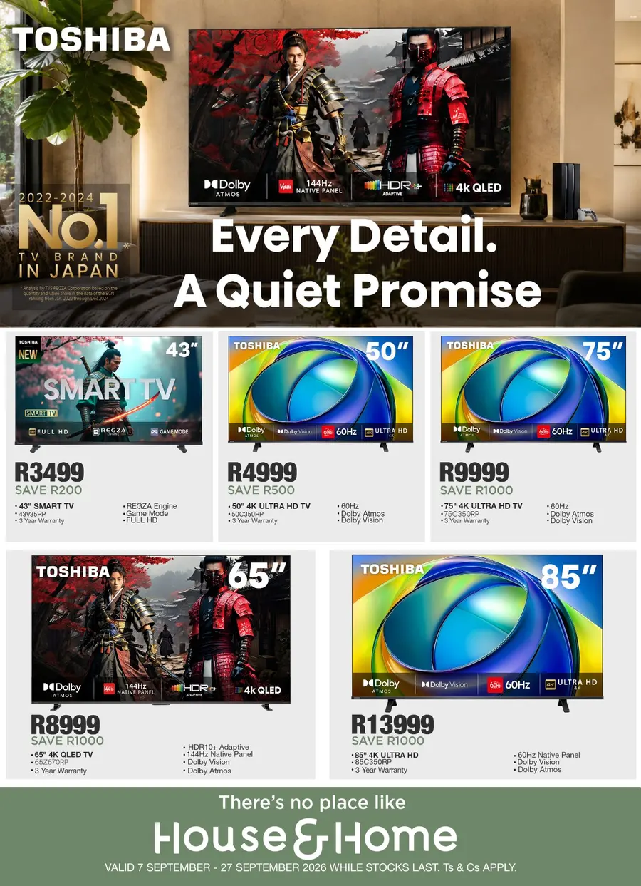 House & Home : Toshiba (07 September - 27 September 2026)