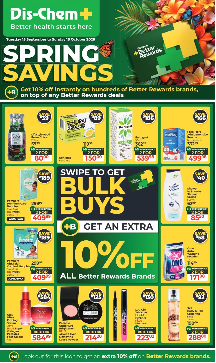 Dis-Chem : Spring Savings (15 September - 18 October 2026) - Page 1