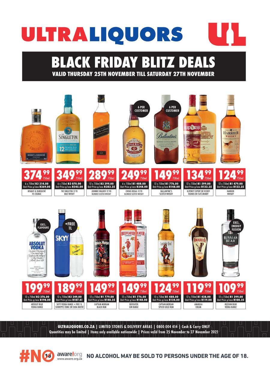 Ultra Liquors : Black Friday Blitz Deals (25 November - 27 November 2021) - Page 1