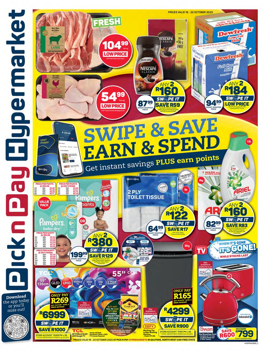 Pick n Pay Hypermarket Gauteng, North West & Free State : Specials (16 October - 22 October 2023) - Page 1