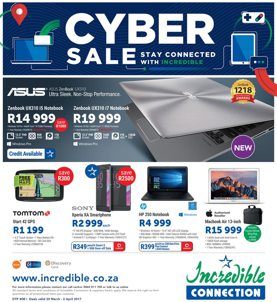 Incredible Connection : Cyber Sale (30 Mar - 2 Apr 2017) - Page 1