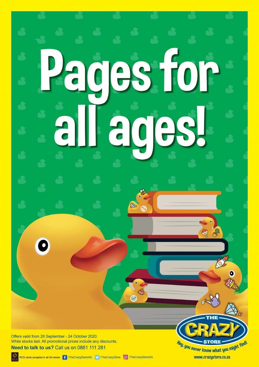 The Crazy Store : Pages For All Ages! (28 September - 24 October 2020) - Page 1