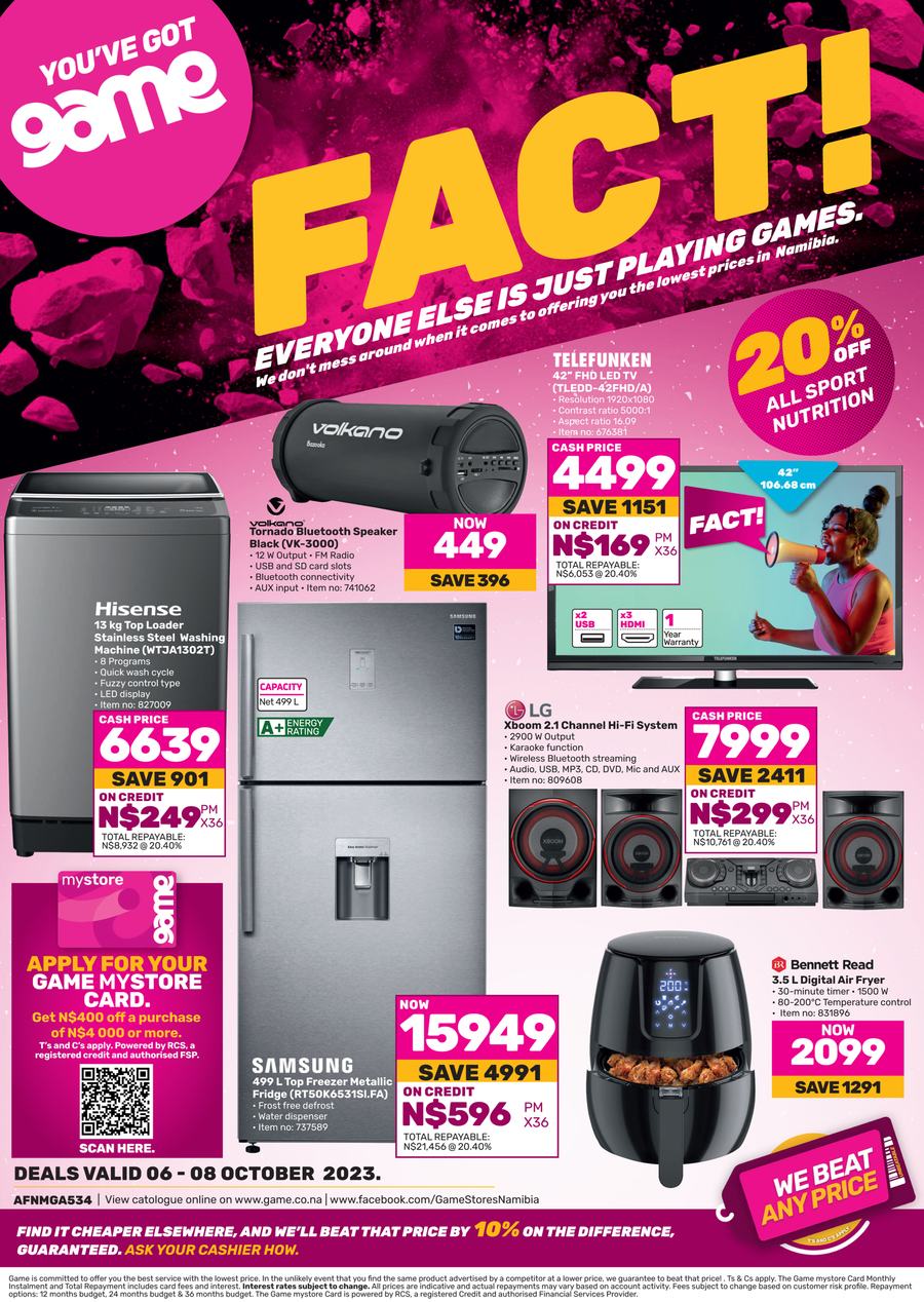 Game Namibia : Fact! Everyone Else Is Just Playing Games (06 October - 08 October 2023) - Page 1