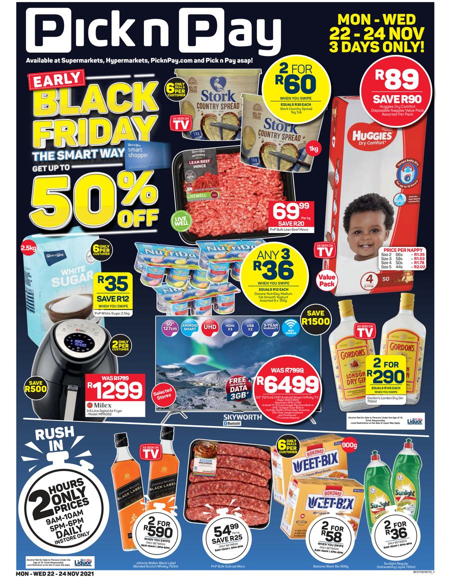Pick n Pay Gauteng, Free State, North West, Mpumalanga, Limpopo, Northern Cape : More Early Black Friday Deals (22 November - 24 November 2021) - Page 1