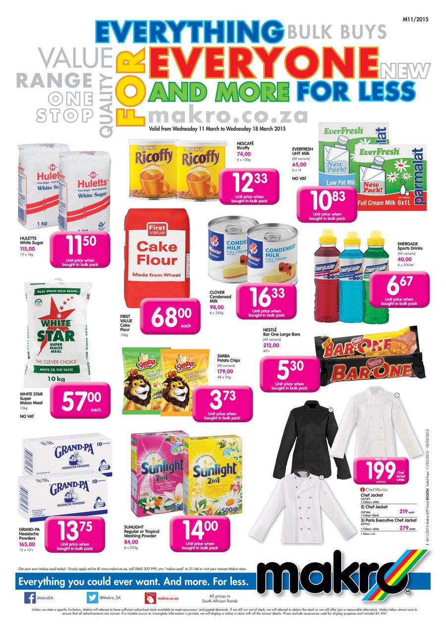 Makro Western Cape : Food Catalogue (11 Mar - 18 Mar 2015) - Page 1