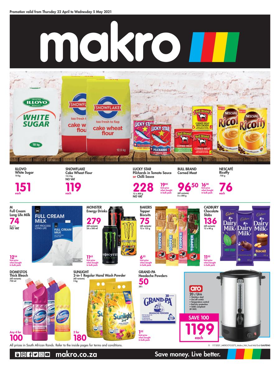 Makro Gauteng : Food (22 April - 05 May 2021) - Page 1