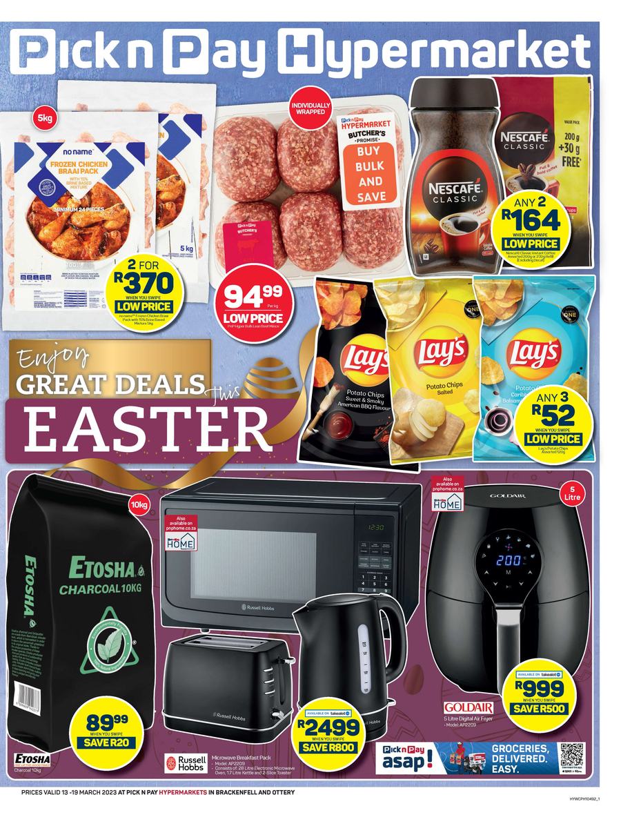 Pick n Pay Hypermarket Western Cape : Easter Deals (13 March - 19 March 2023) - Page 1