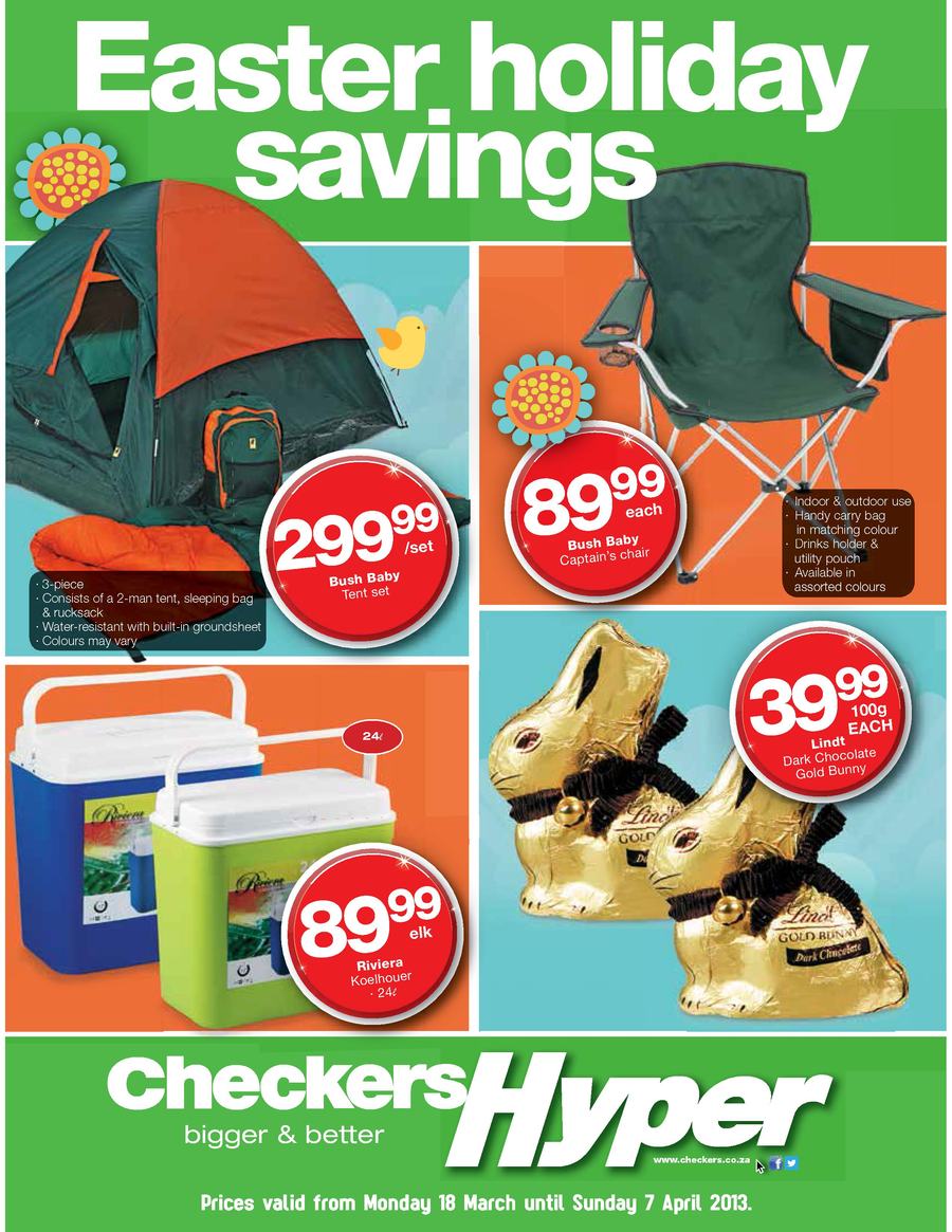 Checkers Hyper Western Cape : Easter Holiday Savings (18 Mar - 7 Apr 2013) - Page 1