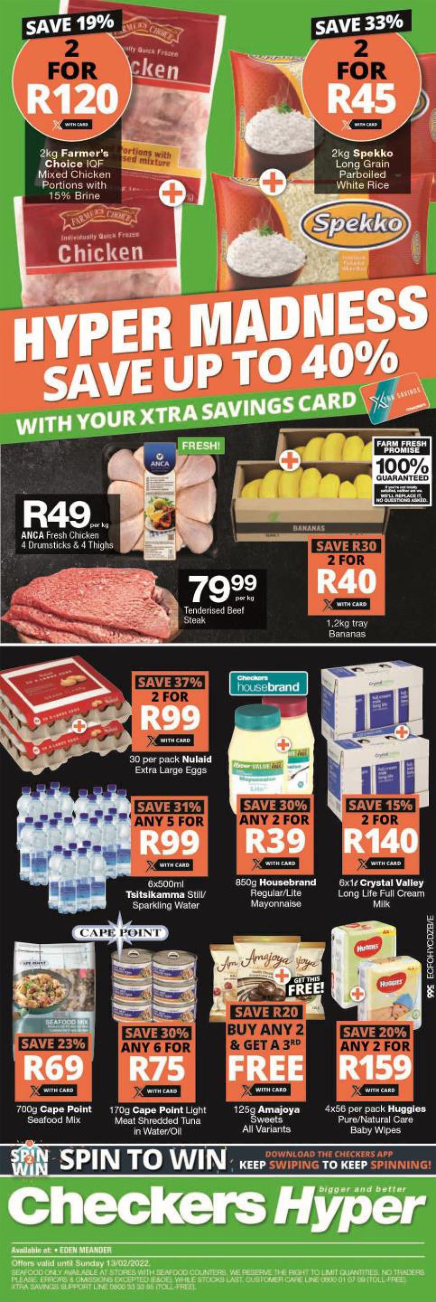 Checkers Hyper Eastern Cape : Save Up To 40% (10 February - 13 February 2022) - Page 1