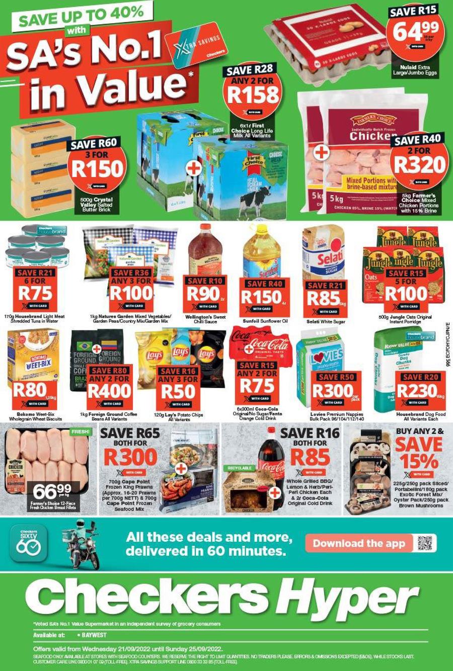 Checkers Hyper Bay West : Xtra Savings (21 September - 25 September 2022) - Page 1
