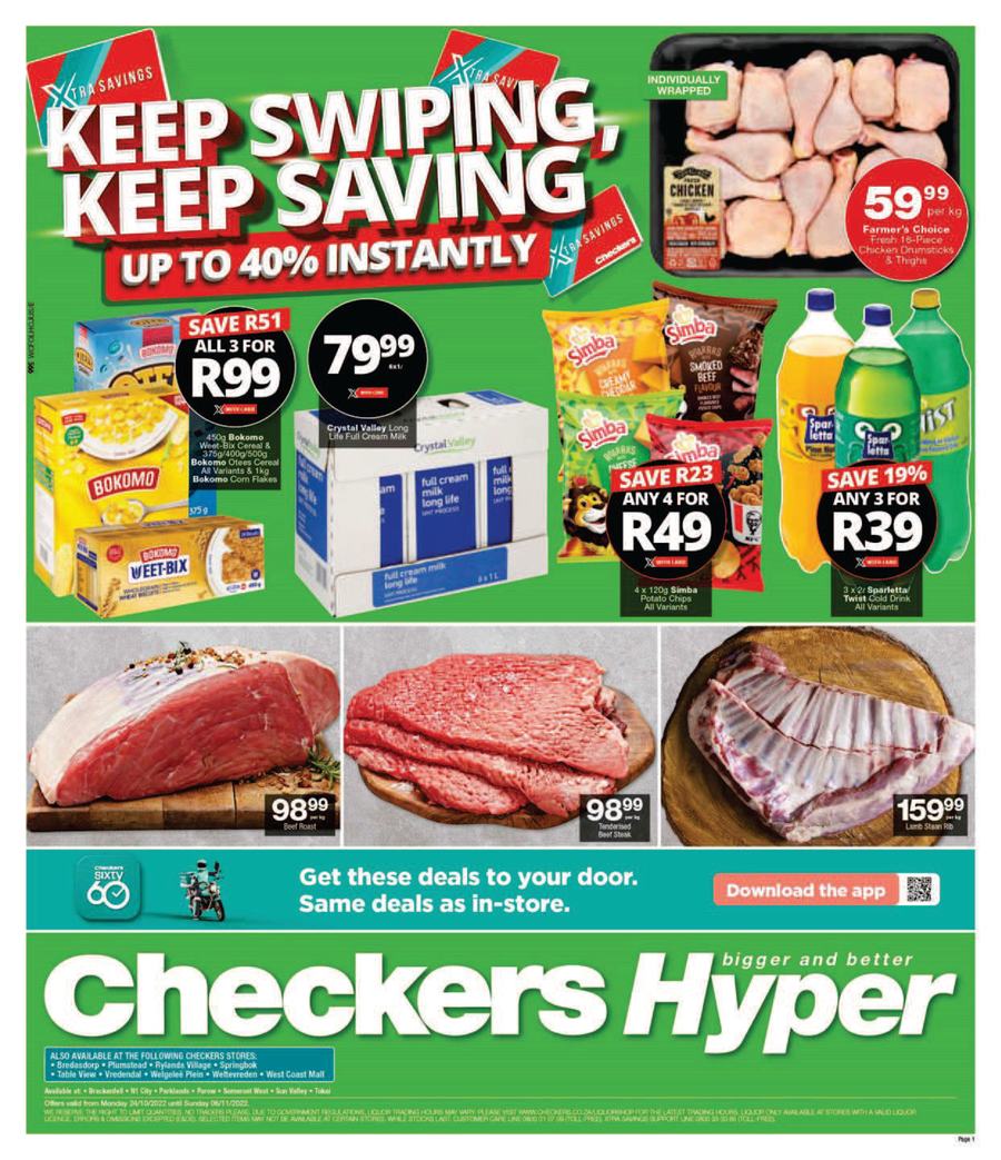 Checkers Hyper Western Cape : Xtra Savings (24 October - 6 November 2022) - Page 1